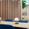 Workspace area with wood slat dividers
