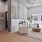 a living room with a wood floor